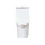One piece ceramic Sanitary ware Siphonic S trap 300mm soft closing High pressure flush mechanism