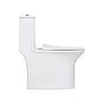 One piece ceramic Sanitary ware Siphonic S trap 300mm soft closing High pressure flush mechanism